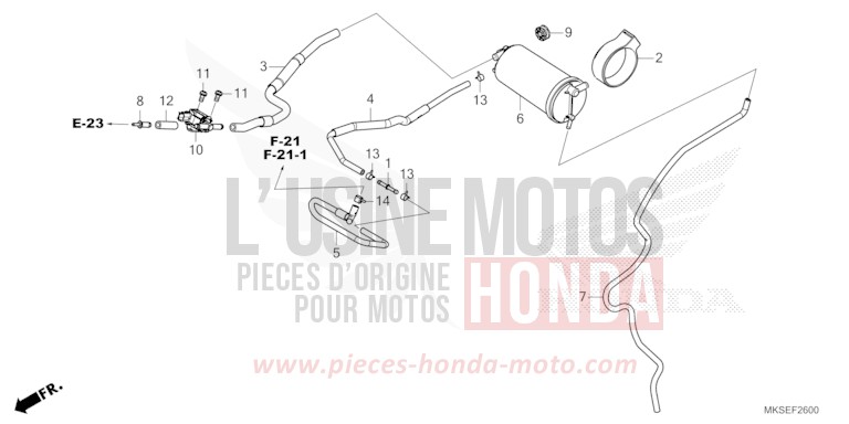 CUVETTE de Africa Twin DCT DARKNESS BLACK METALLIC (NH463) 2021